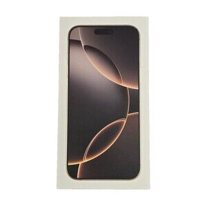 Empty Retail Box Apple A3084 iPhone 16 Pro Max Desert Titanium 256GB Demo EUC